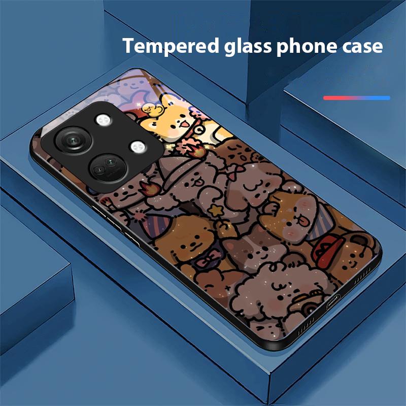 

Glowing Kitten For OnePlus Nord 3 5 6T 7 Pro 8 12 10T Reno8 Lite 5G 10R Nord N30 Hard Shell Tempered Glass Phone Case Black For OnePlus 10R 5G