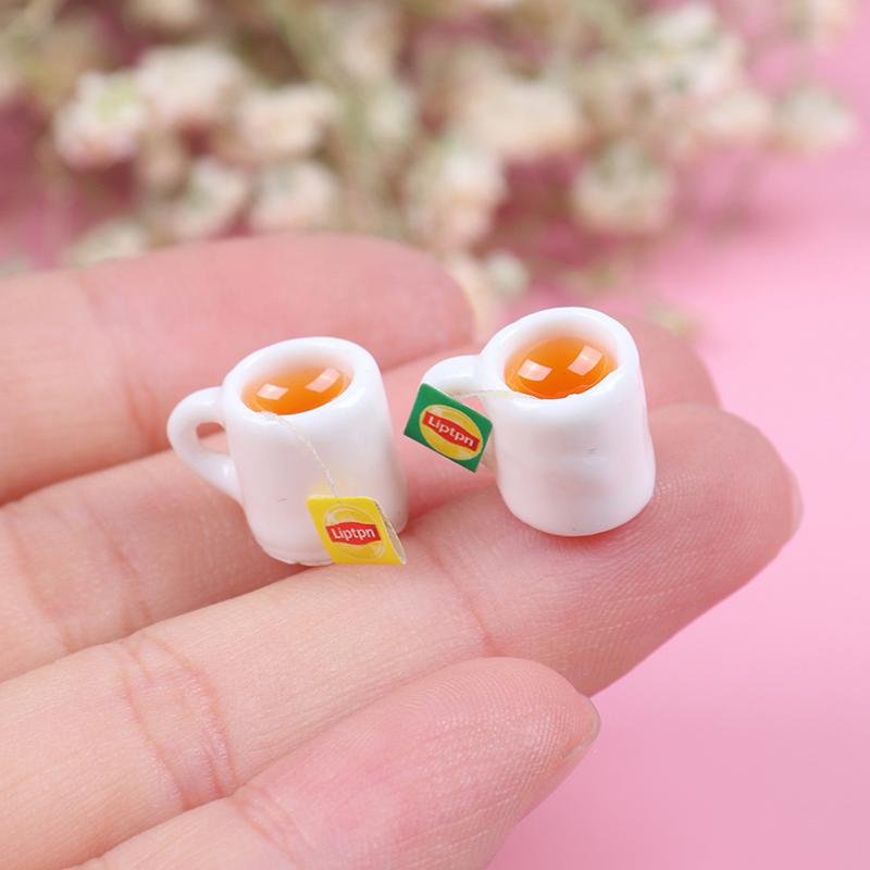 1Pc 1:12 Resin Dollhouse Mini Tea Cup Miniature Dollhouse Accessories Cups Toy