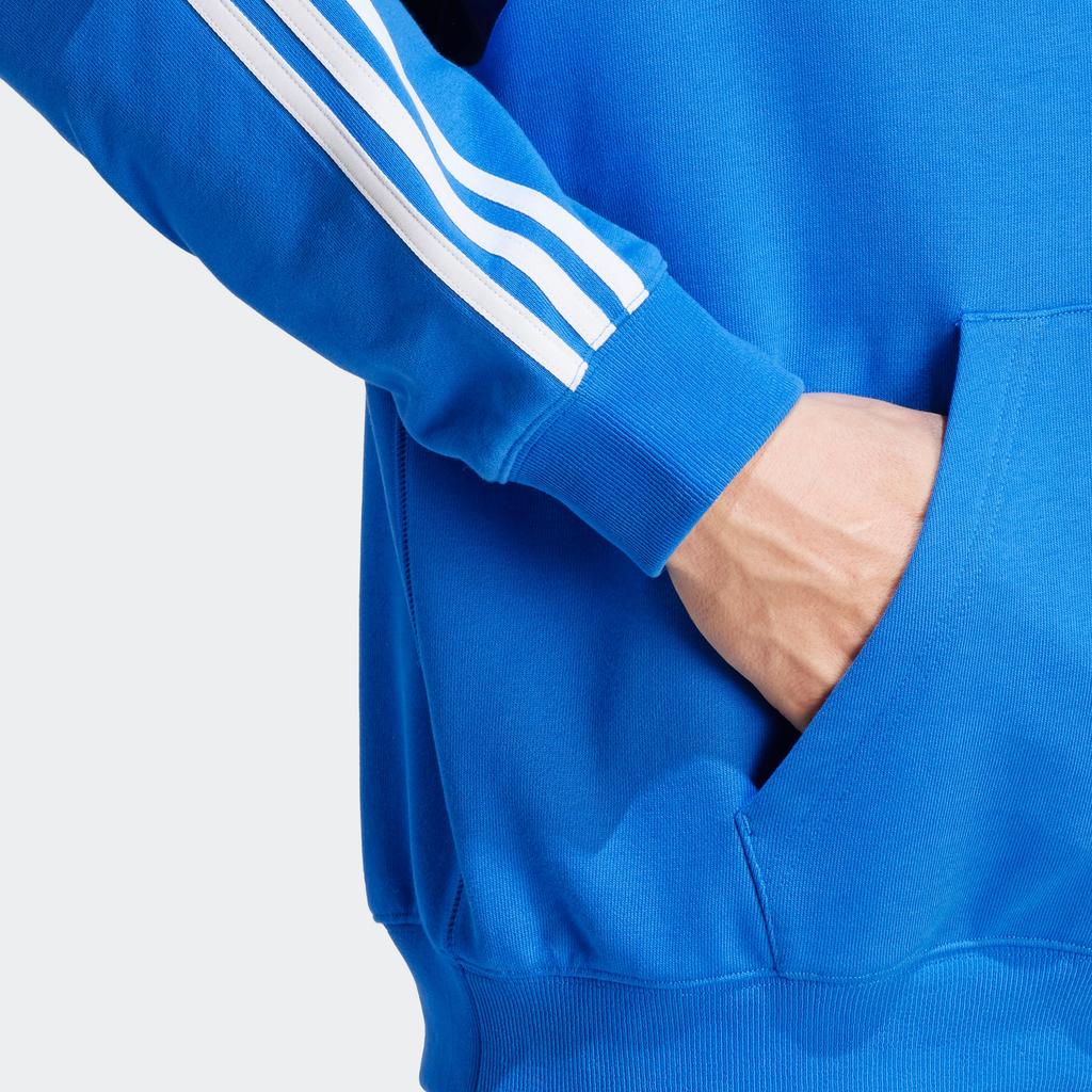 Adidas Originals Hooded Striped Casual Long Sleeve Sweatshirt Men Sweatshirt Bird-Feather-Blue IW3647