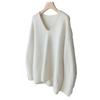 High-End European V-neck Sweater: 2023 Autumn/Winter Thick Fluffy Knitwear