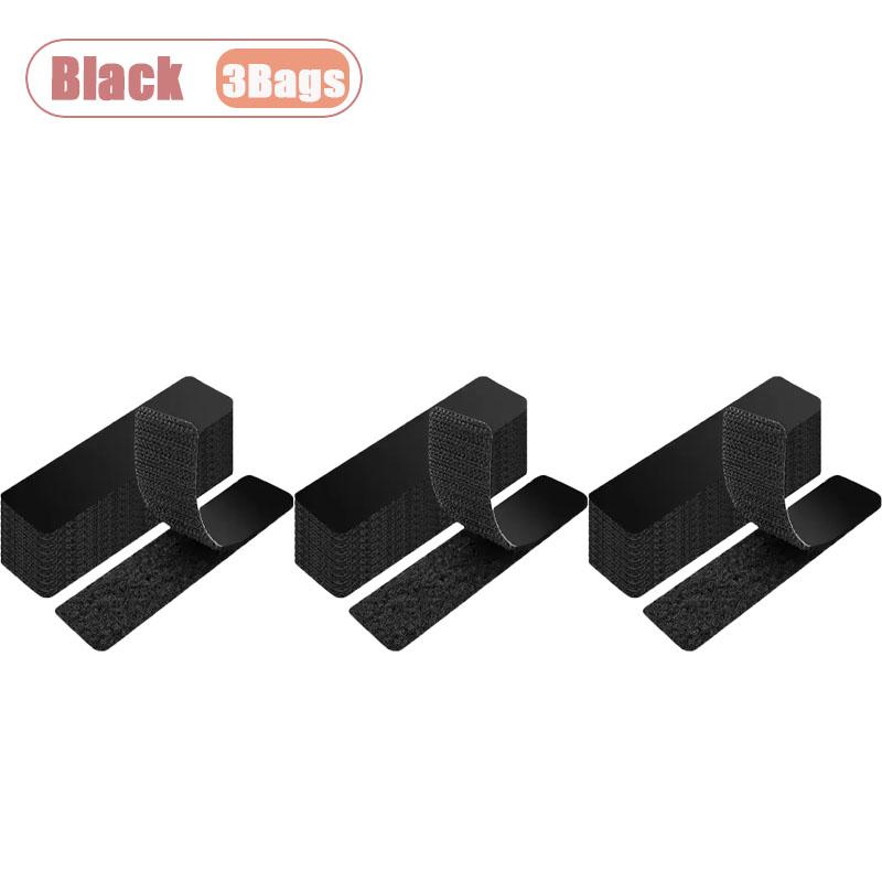 1-200Bags No Residue Double Sided Adhesive Hook and Loop Tape for Sofa Carpet Screen Stickers Pre Cut Rounded Corner Magic Tape