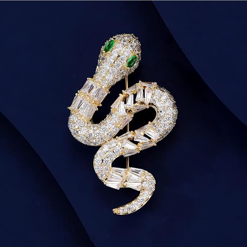 

A High-end Women s Exquisite and Versatile Snake-shaped Brooch with A Unique Design Sense