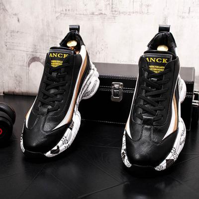 Moda Męskie Skórzane Buty Sneakersy Męskie Botki Moda Casual Mężczyzna Męskie Buty na Platformie dla Mężczyzn Projektant Luksusowe Buty