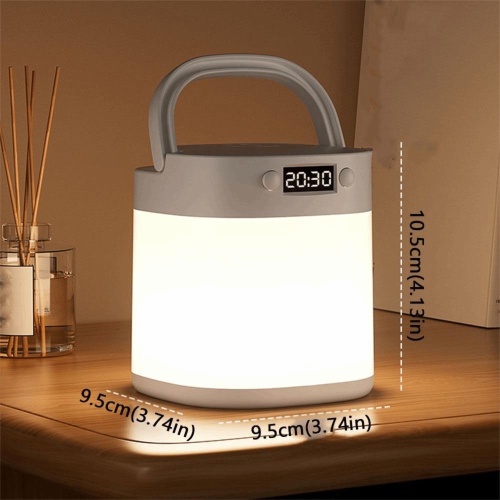 Dimmable Bedside Lamp Remote Control Reading Table Lamp Eye Protection Clock  Desktop