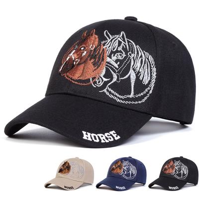 Gorra de Béisbol Hip Hop Ajustable de Personalidad Bordada con Empalme de CABALLO Unisex Gorras Trucker Primavera Otoño Deporte al Aire Libre Viaje para Mujeres Hombres