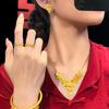 Chinese Style Gold Blossom Necklace Set for Brides - Wedding Jewelry