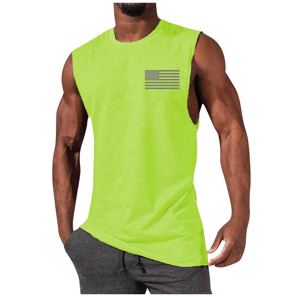 Men's Summer Fashion Casual Sleeveless Vest Tops Men's Summer Printed Sleeveless Vest