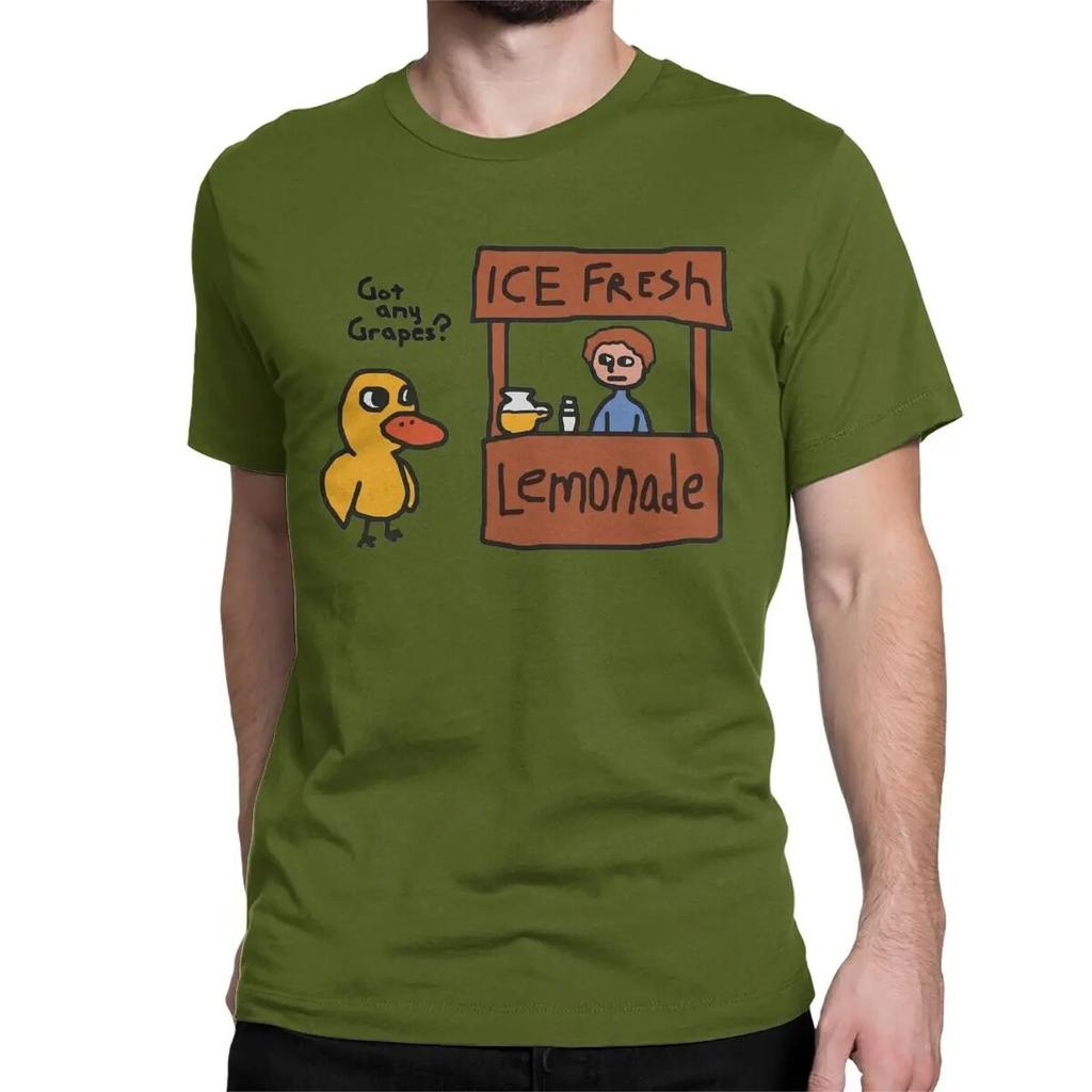 Funny Duck Got Any Grapes T Shirts Unisex Wo Unisex Cotton Vintage T-Shirt Crew Neck Tee Shirt Short Sleeve Clothing Birthday Gift