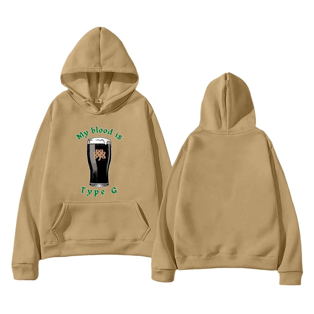 Unisex Fashion Lightweight Long Sleeve Pullover With Pockets Printed Hoodie