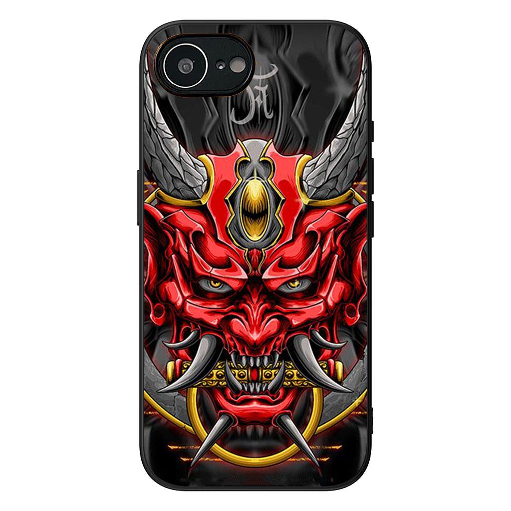 Cover for Apple iPhone 16 15 14 Plus 13 12 Mini 17 Pro Max + ProMax 16E Air 16+ 15+ Case Japan Samurai Skeleton Skull Ninja