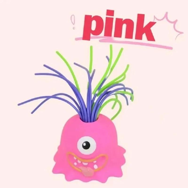 

Новинка Смешное выдергивание волос Будет кричать Маленький монстр Детские декомпрессионные игрушки Рождественские креативные забавные развивающие игрушки розовый