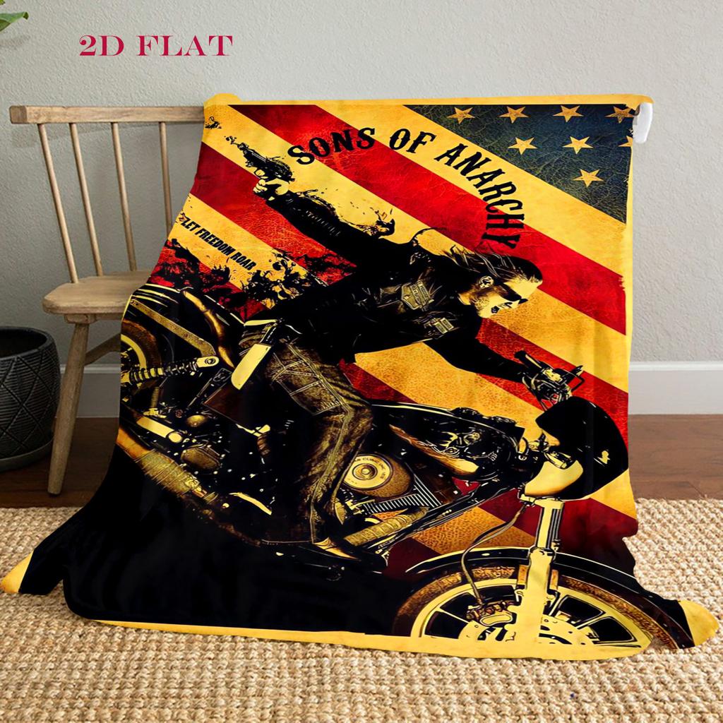 Sons Anarchy: Brotherhood Rebellion Blanket Home Decor Blanket Nap Blanket Office Rest Blanket Machine Washable