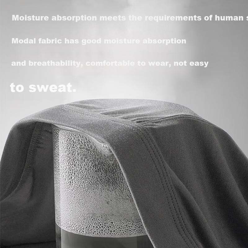 LangSha Summer Modal Antibacterial Underwear for Men, Plus Size Breathable Sports Running Anti-Chafing Boxer Briefs with Extended Length