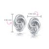 14K Gold Plated Polished Brass Interlocking Love Knot Earrings [Bling Jewelry] Women's Clip-on