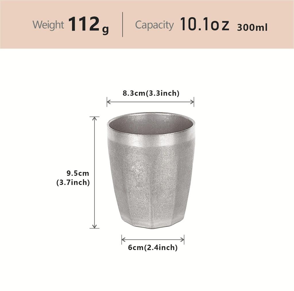Retro Frosted Double-walled 304 Stainless Steel Cup for Home Coffee Cup Double-walled Cold-proof Beer Cup Tea Cup Juice Cup
