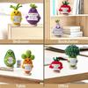 7PCS Handmade Positive Emotional Support Crochet Dolls, Adorable Knitted Dolls of Vegetables and Fruits with Positive Card, Mental Health Boosting