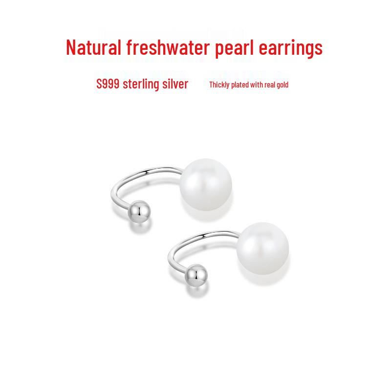

2023 Pure Silver & Pearl Tassel Earrings - Women s Minimalist Design S999 Pure Silver