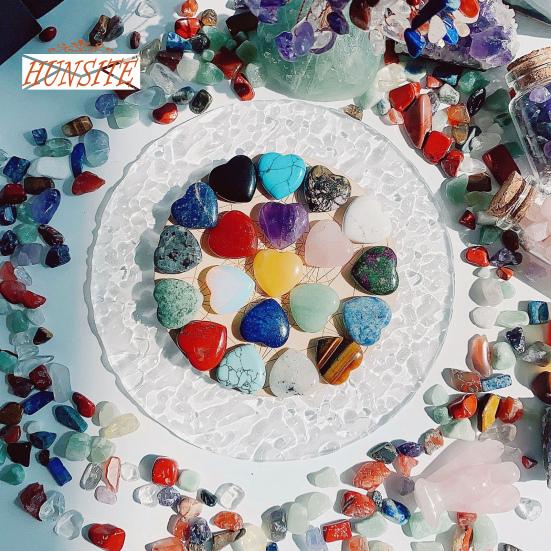 20 Adet Kalp Taş Seti, Doğal Romantik Aşk Taşları, Şifa Taş Seti