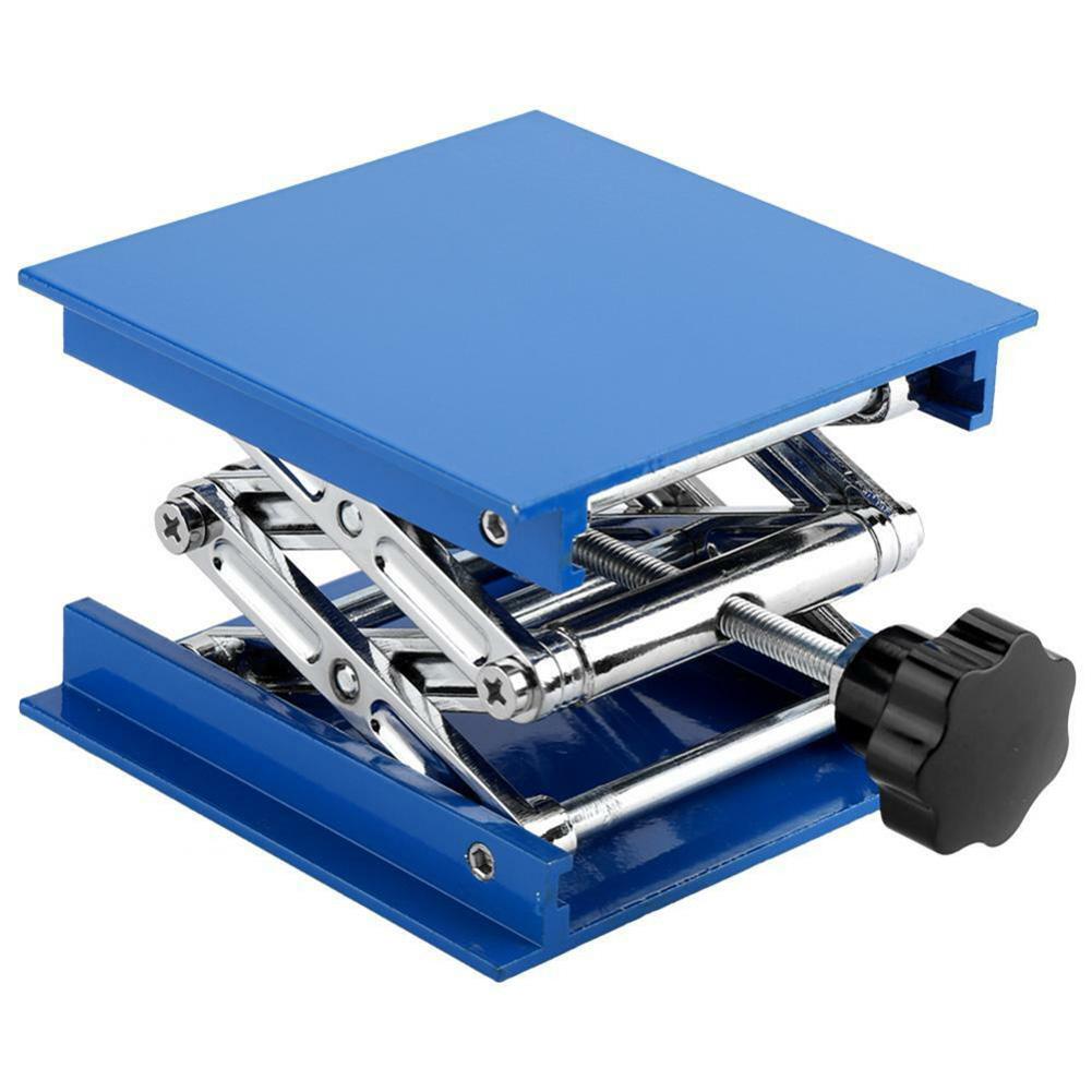 Macchinario Manuale per Lavorazione del Legno Sollevatore per Fresatrice Piattaforma a Cricchetto di Sollevamento a Forbice Regolabile Stabile per Esperimenti di Intaglio del Legno