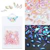S.A.V.I 100 Pcs 3D Nail Manicure, Light Color Change Mixed Shapes Nail Art Crystals, Flatback Resin Nail Decals, Women Fashion Nail Accessories DIY