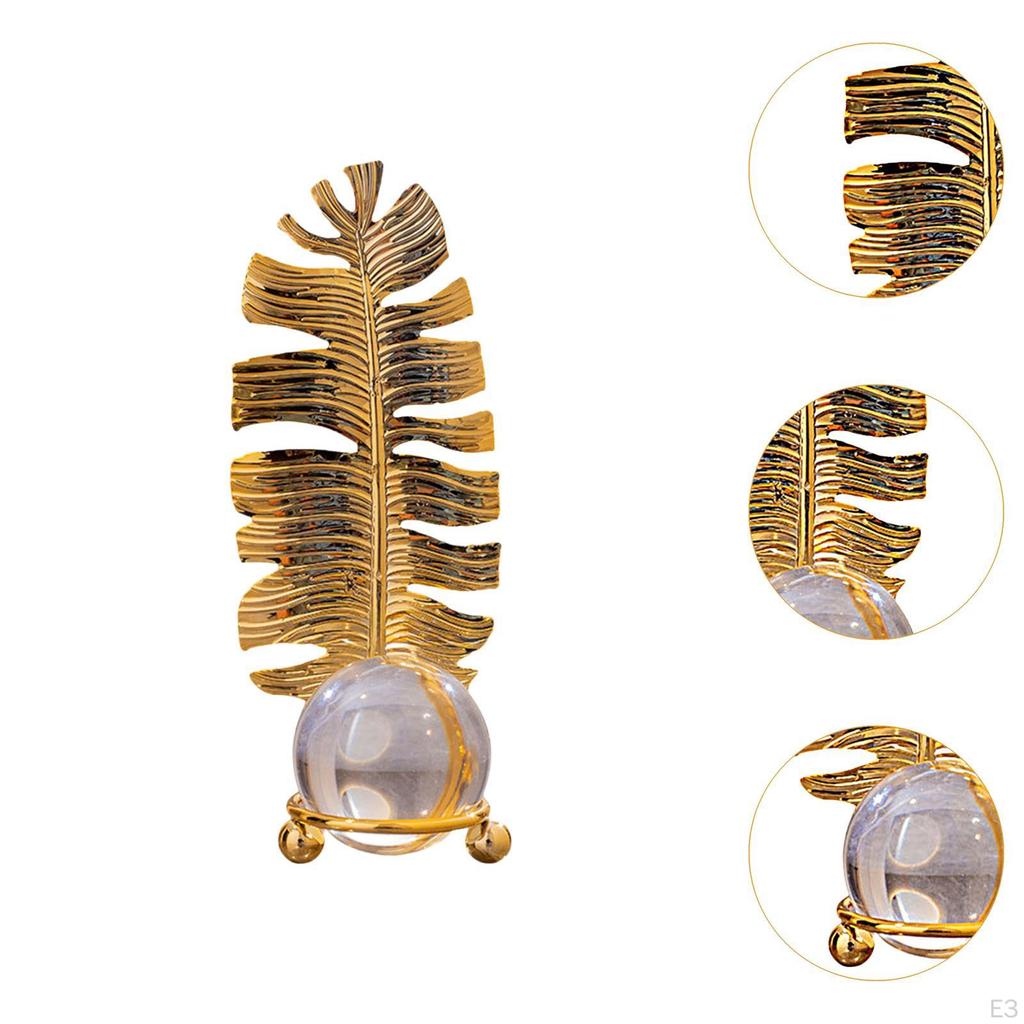 Leaf Ball Ornament Desk Decoration Decorative Adornment Art Crafts Home Decor Paperweight for