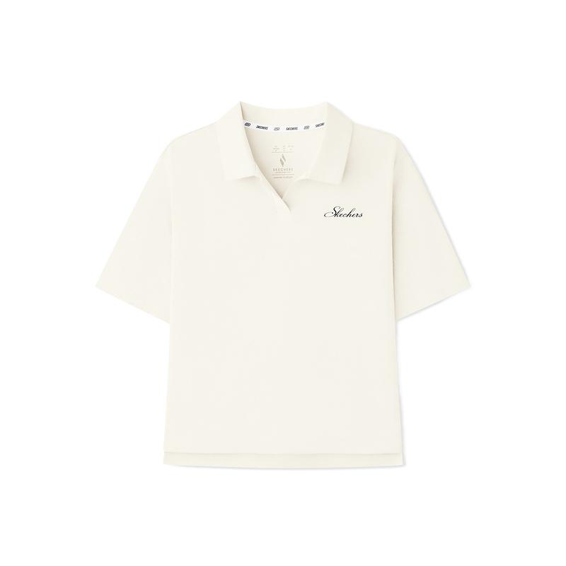 Skechers Breathable Solid Color Pullover Polo Shirt Women tops L126W029-0074 M