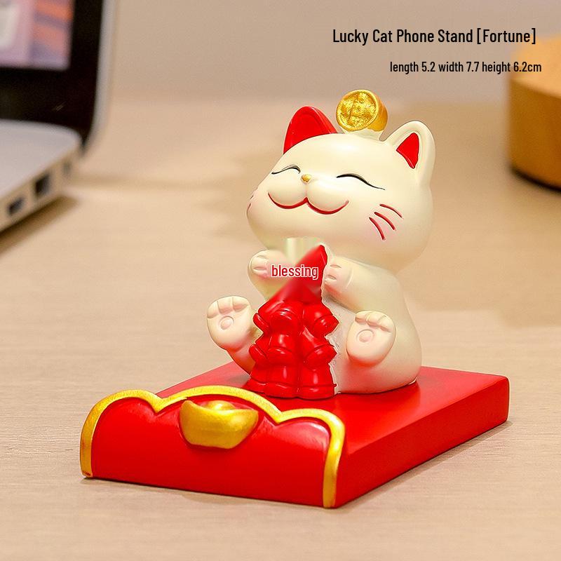 Adorable Kitten Phone Stand: Cute, Relaxing Office Gift for Girls