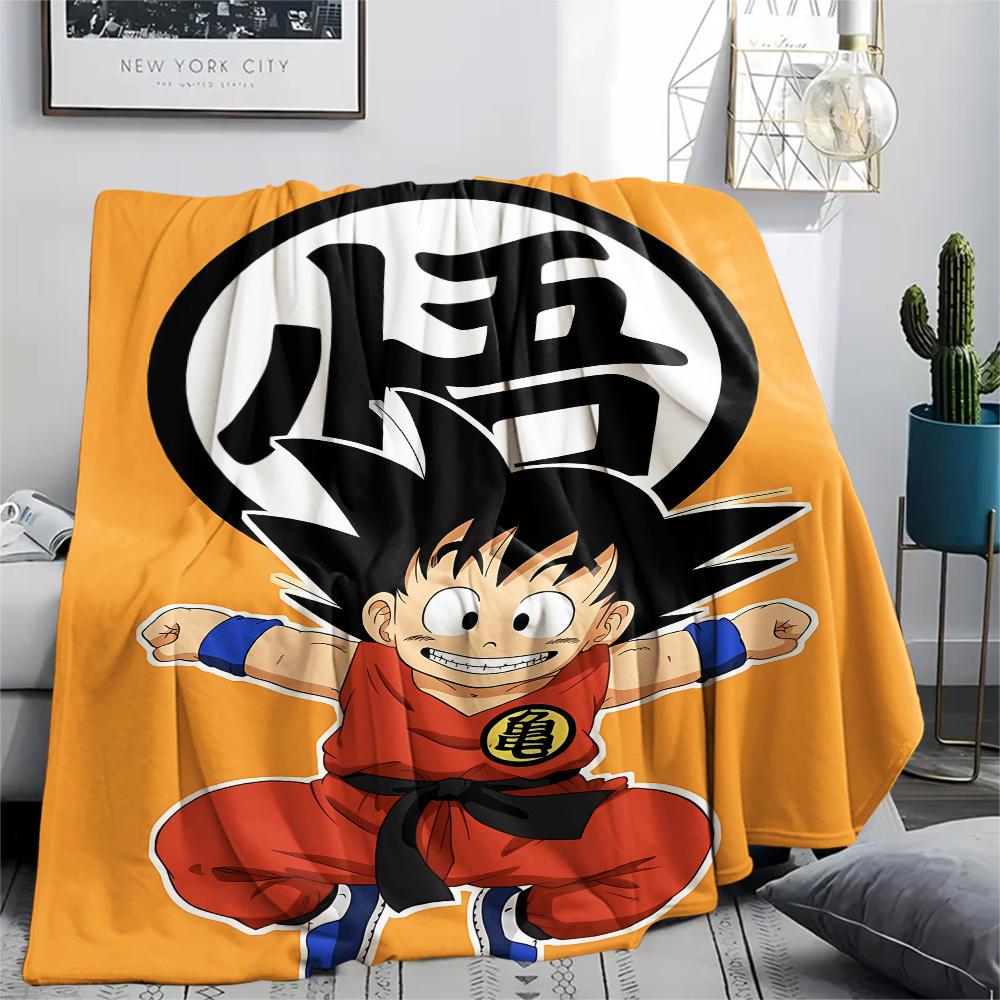 Coperta in Flanella con Stampa Personaggi Dragon Ball, Alta qualità Confortevole per Tutte le Stagioni, Arredamento per la Casa, Calore e Comfort, Perfetta per Regali di Natale
