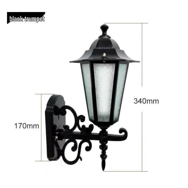 Retro Hexagonal Antique Bronze Waterproof Outdoor Wall Light for Balcony, Corridor, Garden, Villa