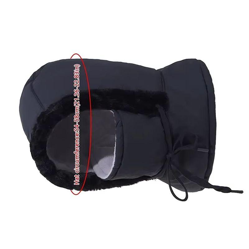 Winter Down Cotton Balaclava Ski Mask Warm 3-in-1 Beanies Cap Dustproof Windproof Pullover Cap Outdoor Skullies & Beanies