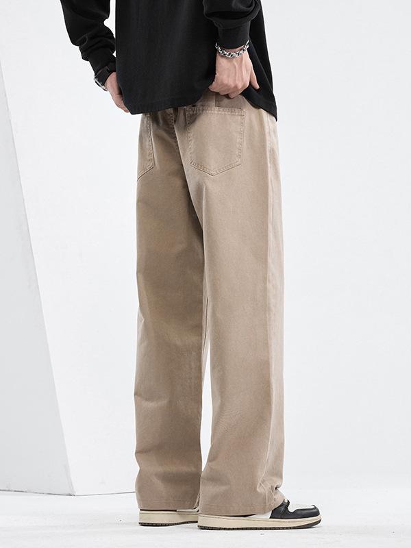 Mingge 2025 Herren Frühling/Sommer Locker Gerade Hose - Trendig, Einfarbig, Lässig und Vielseitig.