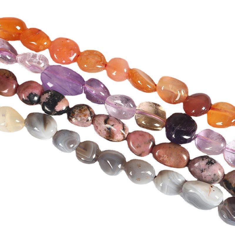 8x10mm Rose Red Agate & Amethyst Persian Gulf Oval Beads