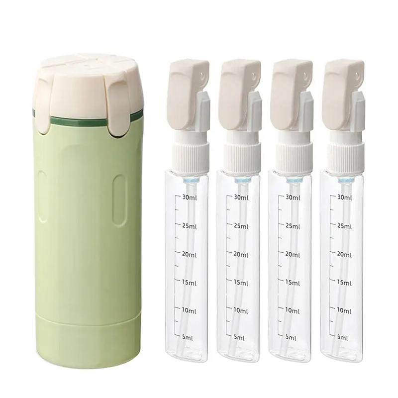4 In 1 Travel Dispenser Portable Detachable Travel Bottles Leak Proof Travel Container For Perfume Shampoo Conditioner Lotion