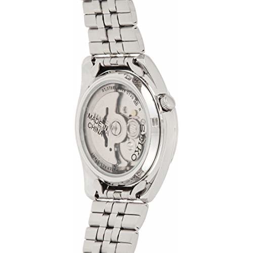 SEIKO 5 [Authentic] Overseas Seiko Five Automatic Watch, See-Through Back, Silver Dial, Metal Band, SNK385KC, Men's
