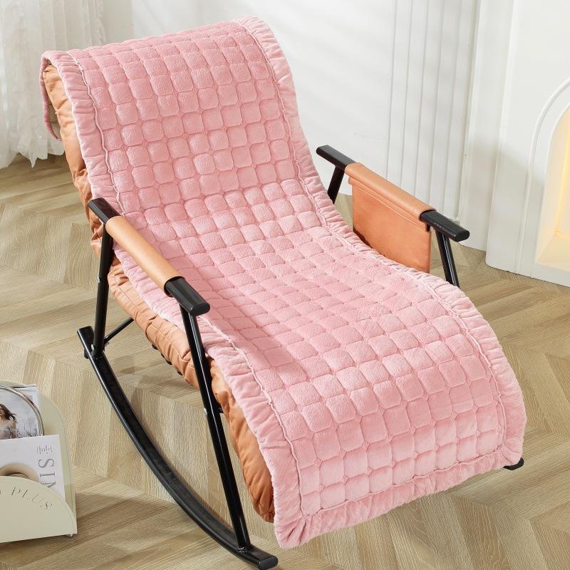 Modern Minimalist Style Office Lounge Chair Plush Cushion Backrest Integrated Thick Anti Slip Folding Bed Rocking Chair Cushion