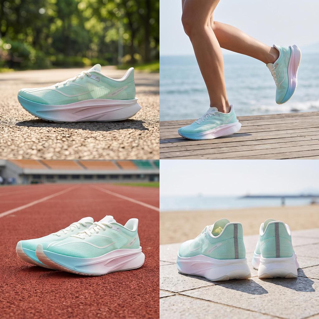 Li Ning Feidian 6 Challenger Ultra Technology Minkšti bėgimo bateliai Moteriški sportbačiai Salos Mėlynumo ARMW004-15