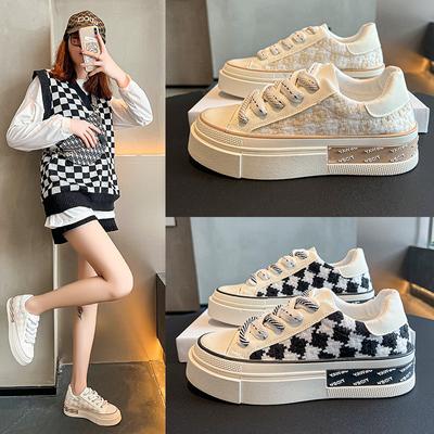 Women's Leisure Fashion Style Sports Shoes Outdoor Leisure Women's Board Shoes Versatile Women's Canvas Shoes Women's Shoes