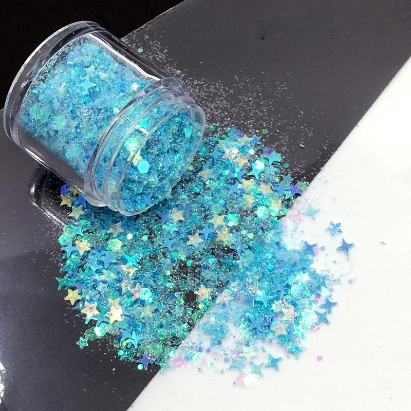 10ml/Box Glitter Epoxy Resin Fillings Mix Colorful Glitter Sequins Materials for DIY Epoxy Resin Mold Crafts Nail Art Fillers