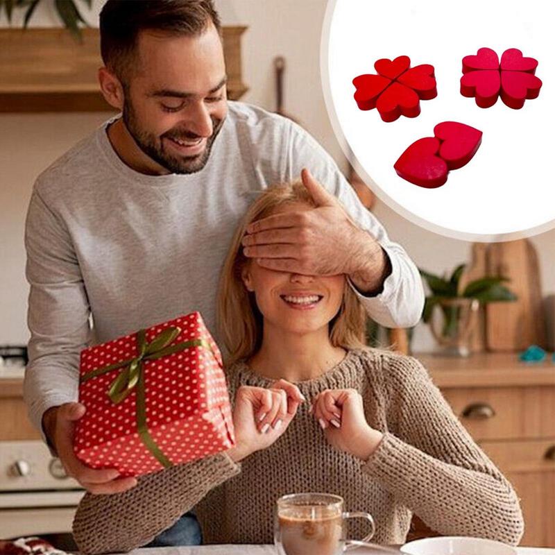 Valentine's Day Heart Wood Sign Heart Shape Cutouts Decor Heart Shaped Craft Pieces Heart Tabletop Decoration For Valentine's Da