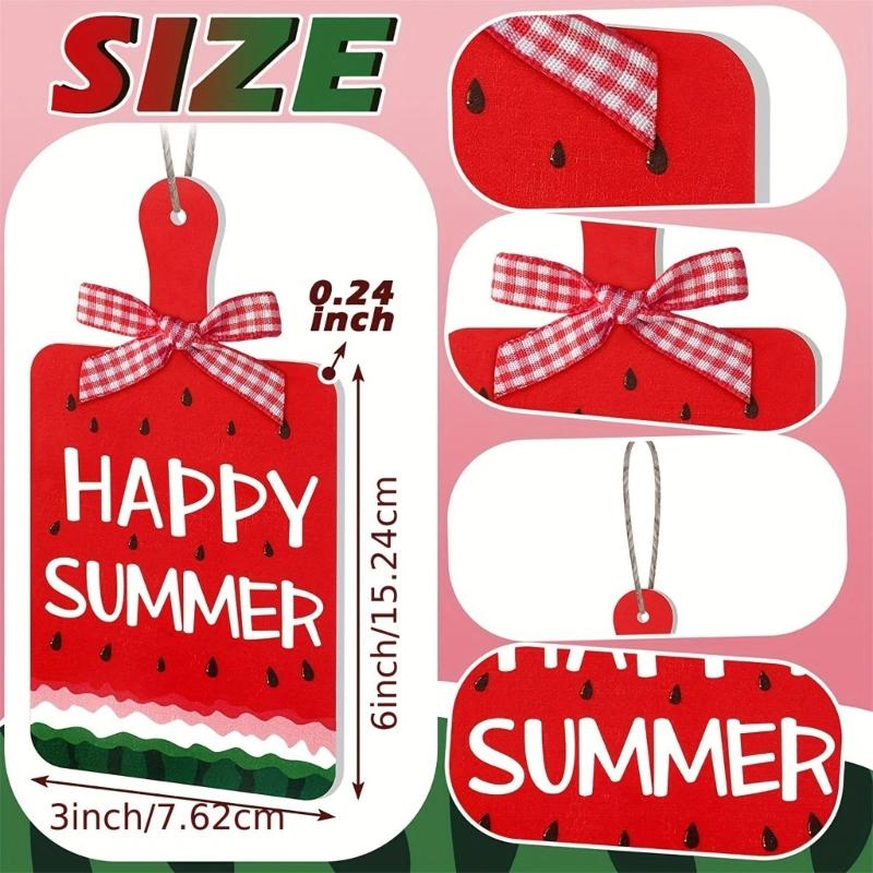 Summers Watermelon Ornament Watermelon Wood Slices Watermelon Tiered Tray Tropicals Party Decorations Summers Party