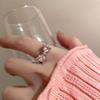 Exquisite Bowknot Finger Ring Adjustable Bowknot Opening Ring Fashion Bow-tie Ring  Girls