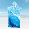 Seaside View Bathrobe Beach Towels Quick-Drying Bath Towels Microfiber Hooded Cloak Swim Surf Adult Poncho Enjoy Summer Holiday