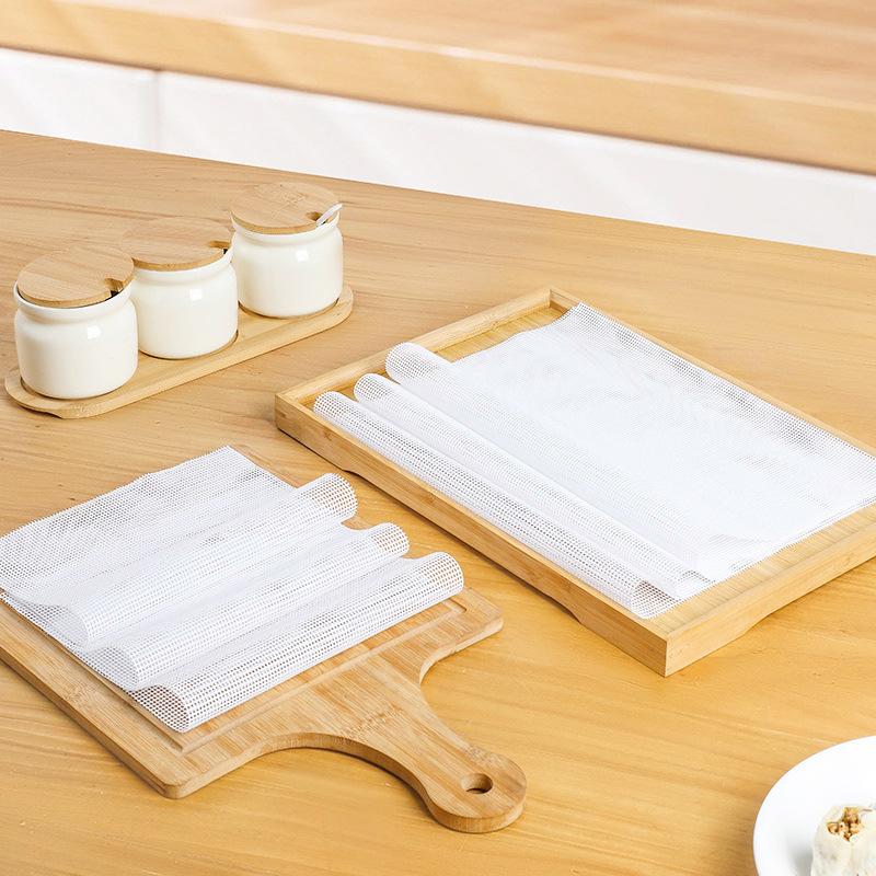 1Pcs Square Oven Kitchen Accessories Steamer Mesh Pad Food Fruit Dryer Reusable Dehydrator Sheets Silicone Non-Stick Baking Mat