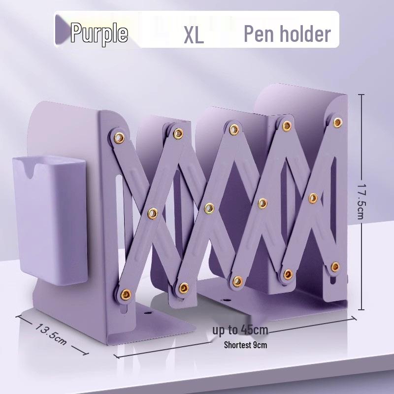 Zásuvný stolní regál na knihy s držákem na tužky a děličem knih pro studenty