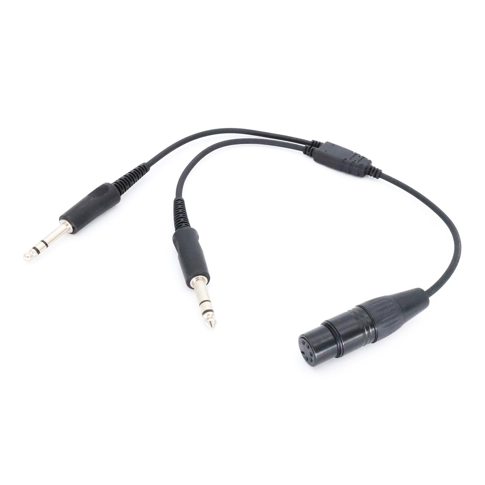 

Адаптер кабеля для авиационных наушников GA Female to XLR Double Male Connectors Аксессуары для авиационных наушников ABS Пластик