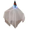 Halloween Hanging Light-up Ghosts Outdoor Flying White Cloth Ghost with Witch Hat for Front Yard Patio Lawn Garden Porch Indoor Outdoor Decoration