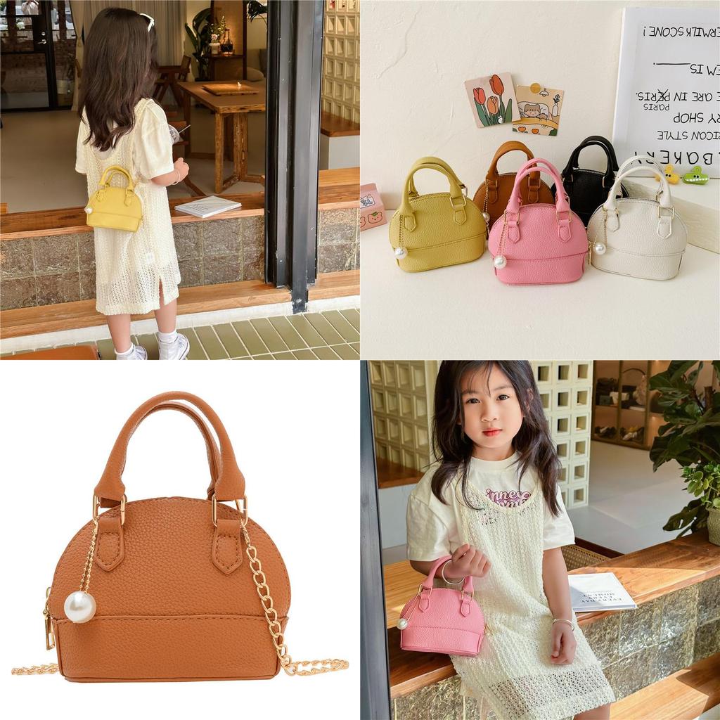 Trendy Pu Leather Mini Shell Bag For Kids Available In Multiple Colors For Fashion