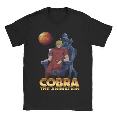 80s Vintage Cobras The Space T Shirt Summer Pure Cotton T-Shirts For Men's Hip Hop Design Tshirt Short Sleeve Vintage Tees