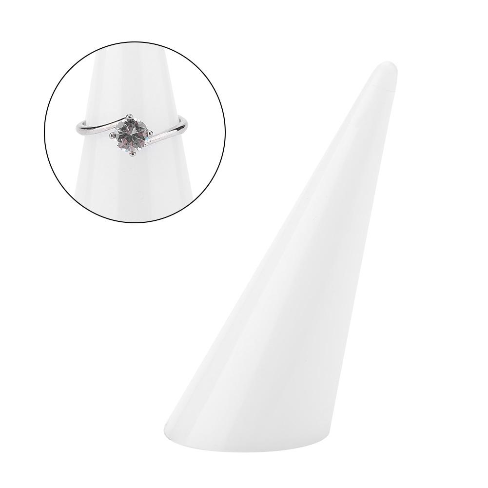 5 Stück Einzel-Finger-Display Halter Vitrinenständer Schmuck s (Weiß)