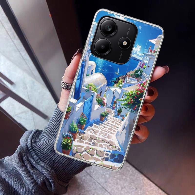 Greece In Summer Santorini Phone Case For Xiaomi Redmi Note 15 14 14S 13 12S 12 Pro Plus 11S 11 10S 10 4G Cover 11E 11T 5G Print